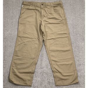 Carhartt Jeans Men 44W30L Tan Fire Resist NFPA 2112 Loose Fit Straight Leg‎